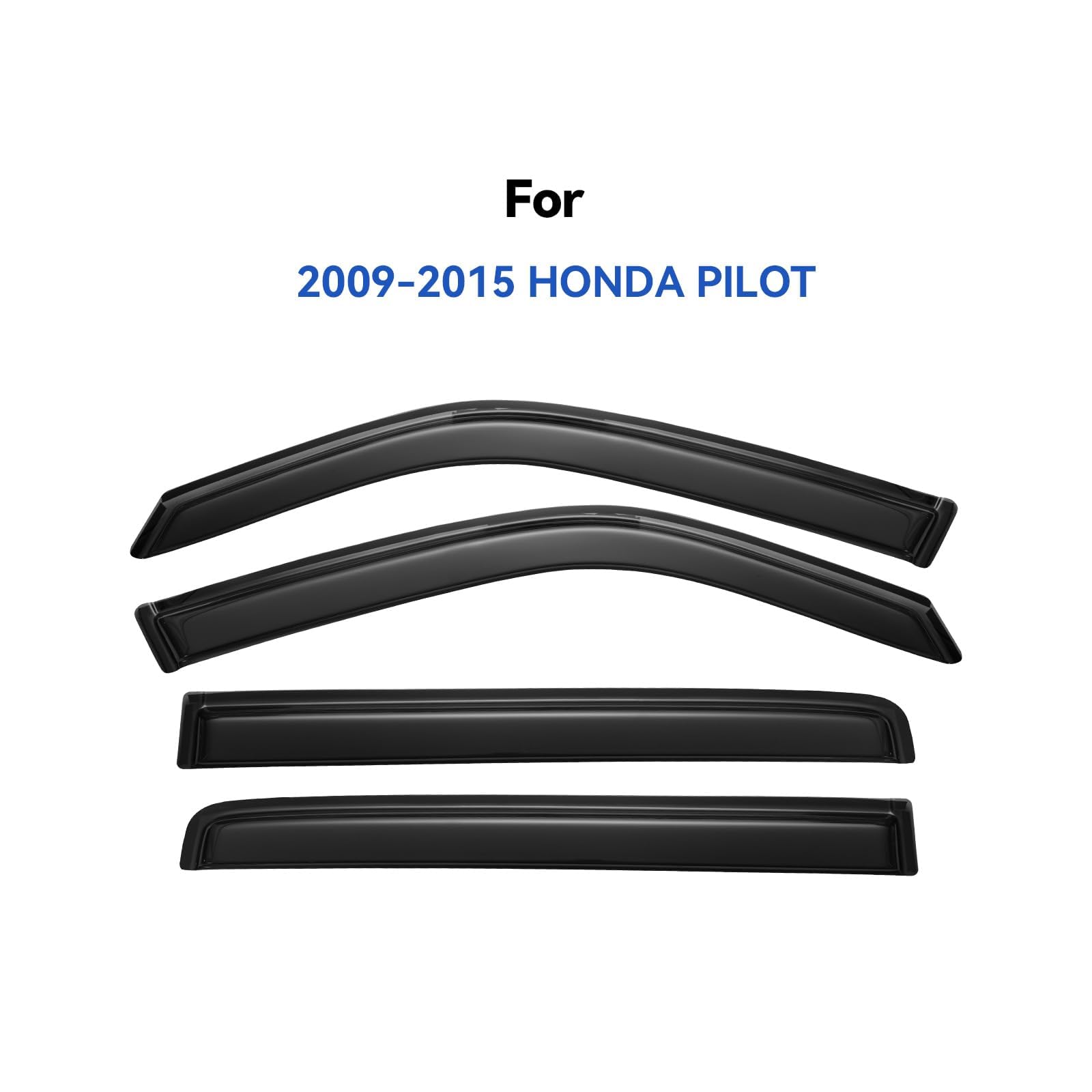 YQAUTEC Honda Pilot window visors side view reducing wind noise and glare