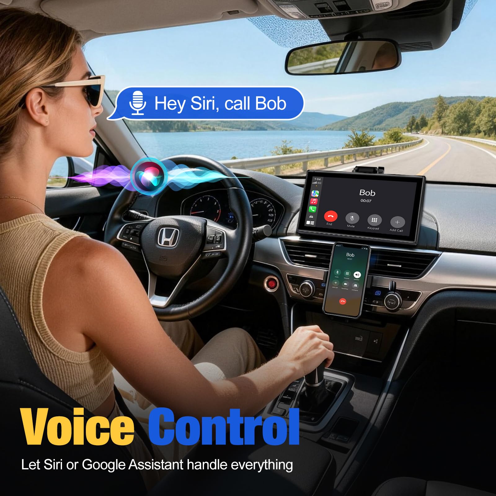 YREVTM installed in car delivering hands-free navigation and safer driving