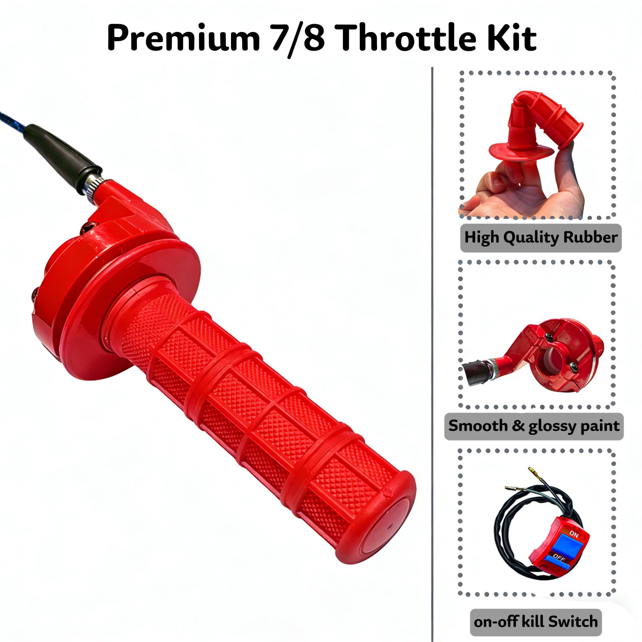 YRHHBYH aluminum throttle block red provides secure mounting and easy alignment.