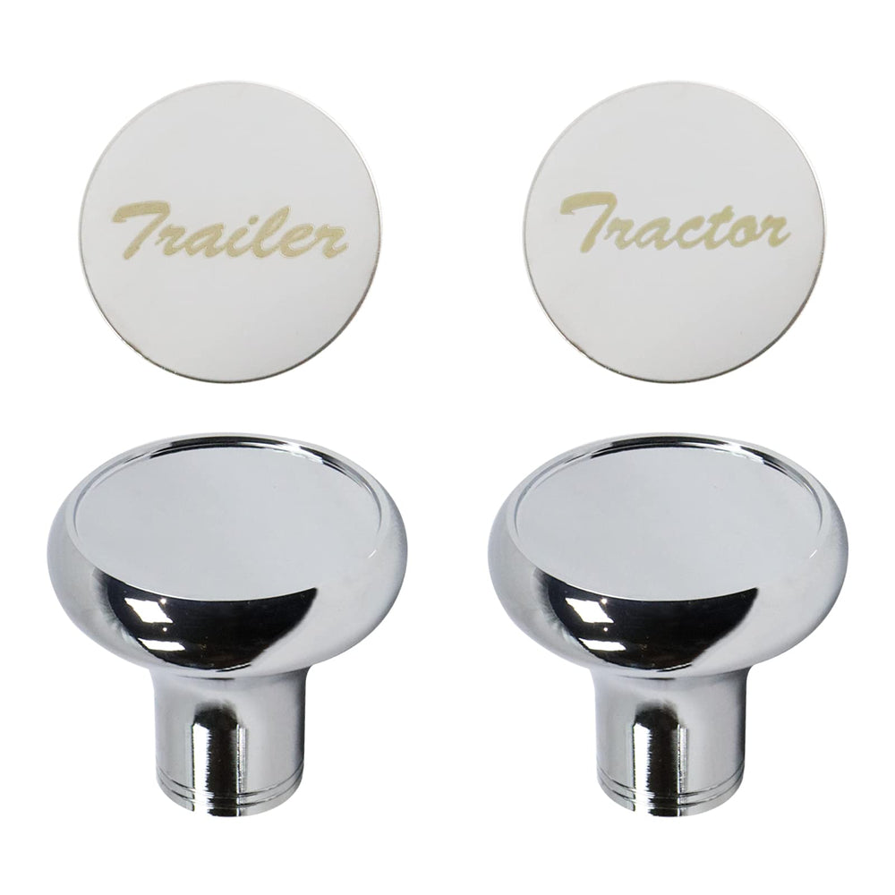 YSHAP chrome air valve knob set for screw-on valves enhances truck aesthetics