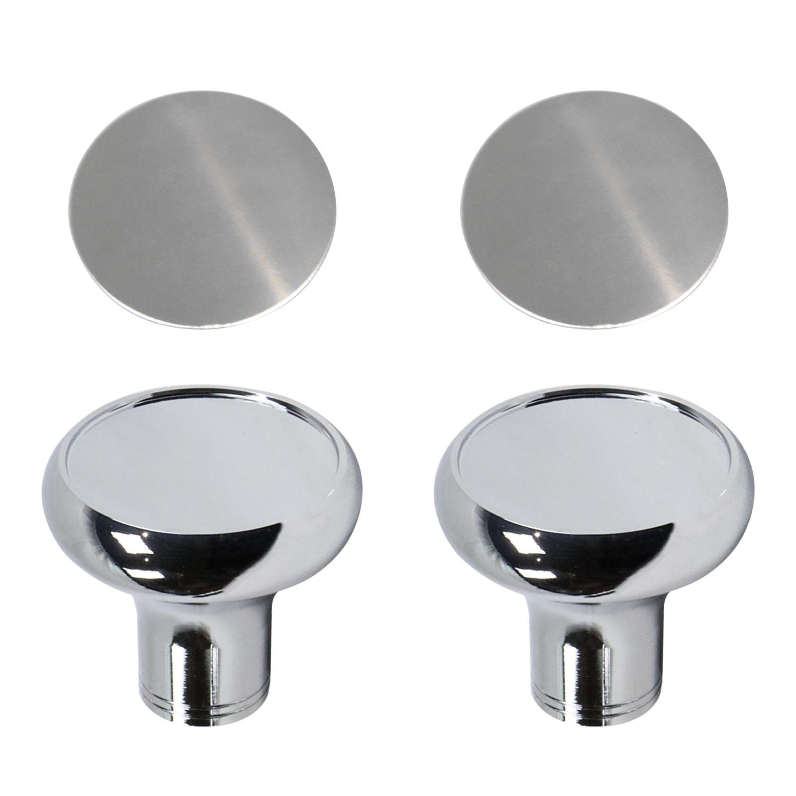 YSHAP chrome air valve knob trailer plaque adds chrome accents to the trailer