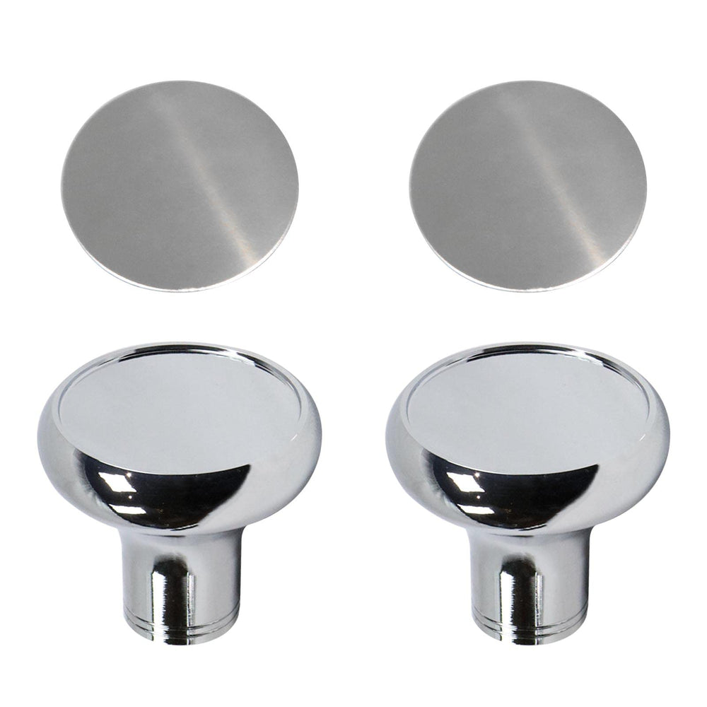 YSHAP chrome air valve knob trailer plaque adds chrome accents to the trailer