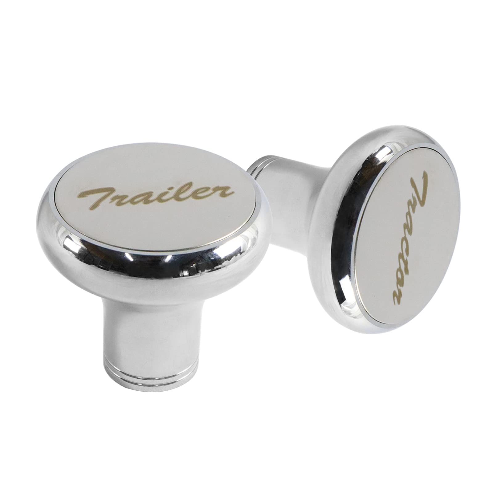 Close-up of YSHAP chrome finish on air valve knob