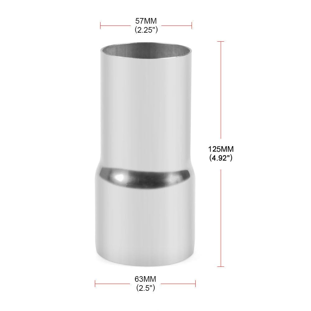 YSIL 304 stainless steel reducer with polished finish for durable, corrosion-resistant exhaust joins.