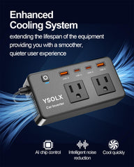 YSOLX upgraded cooling fan keeps inverter quiet during use.