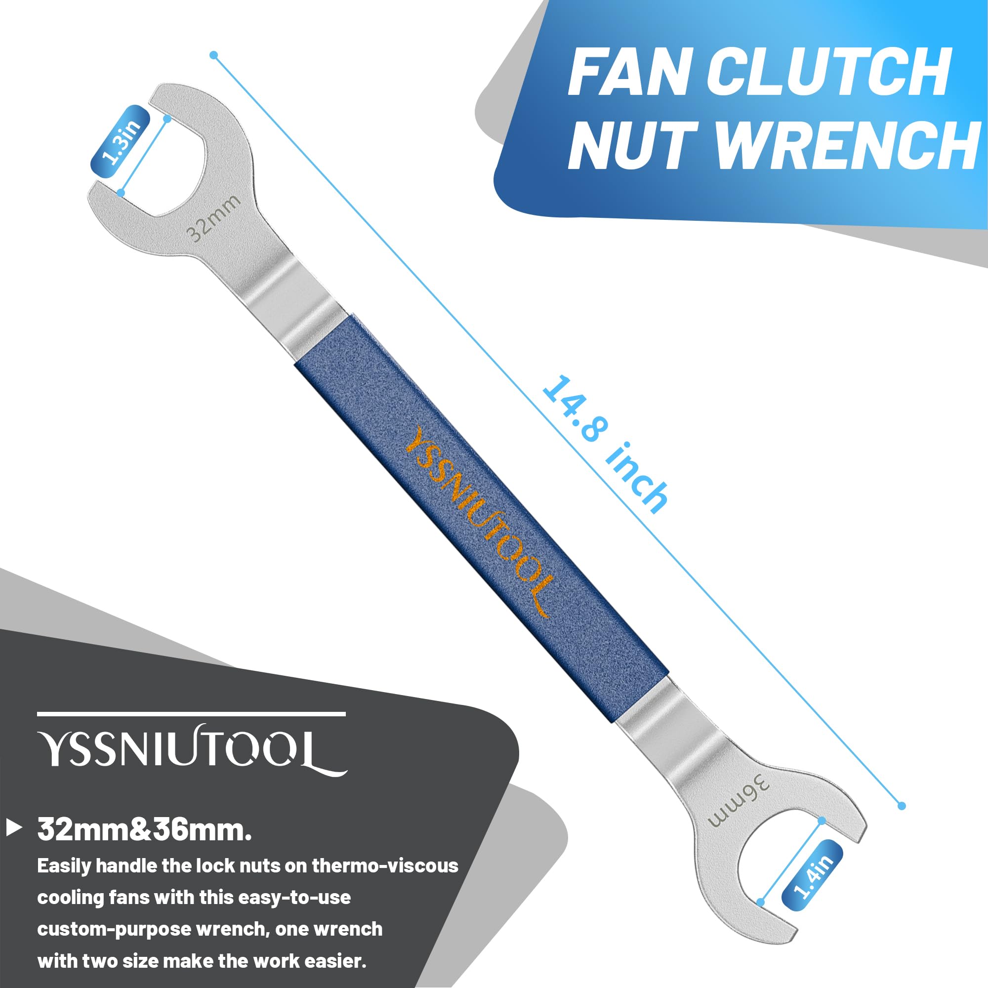 YSSNIUTOOL comfort grip reduces fatigue during long service sessions.