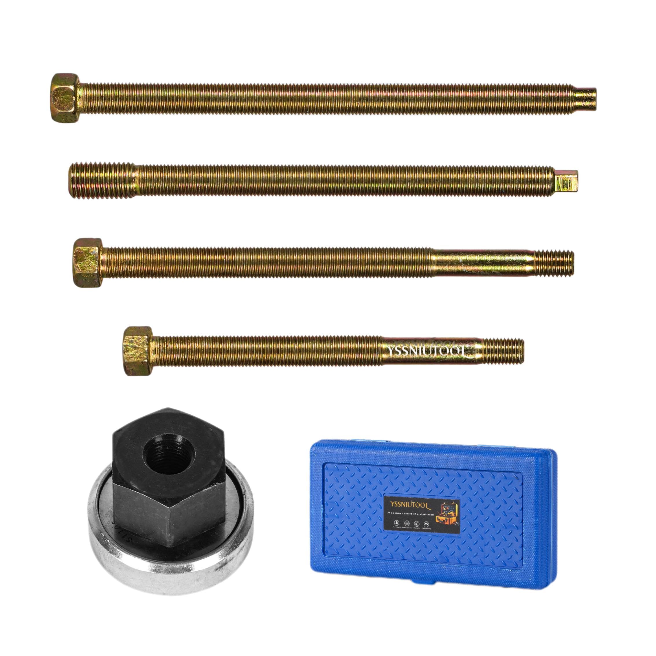 YSSNIUTOOL long reach crank pulley installer set in action for quick balancer fitting