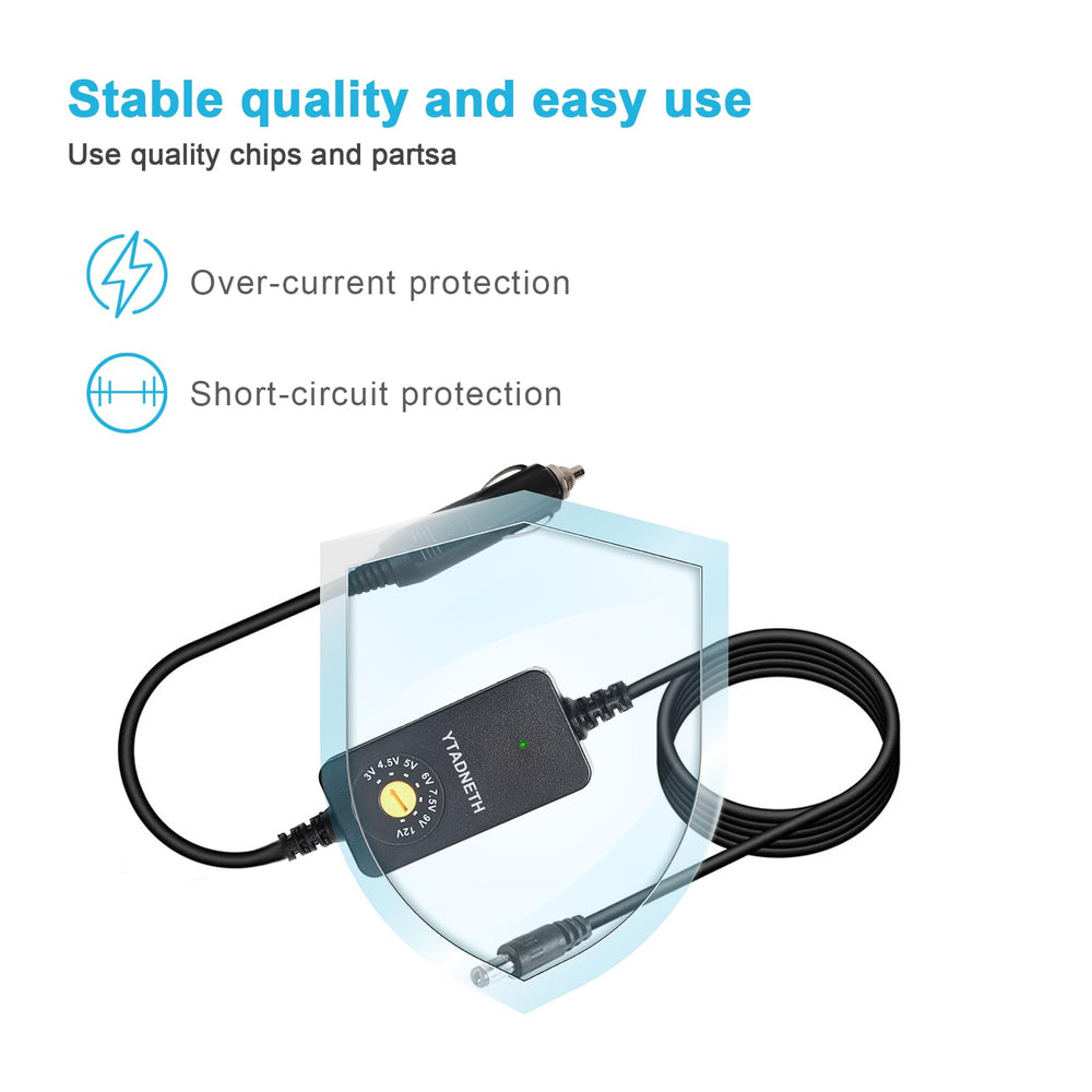 YTADNETH vehicle compatibility supports 12 to 24 volt systems for cars or trucks