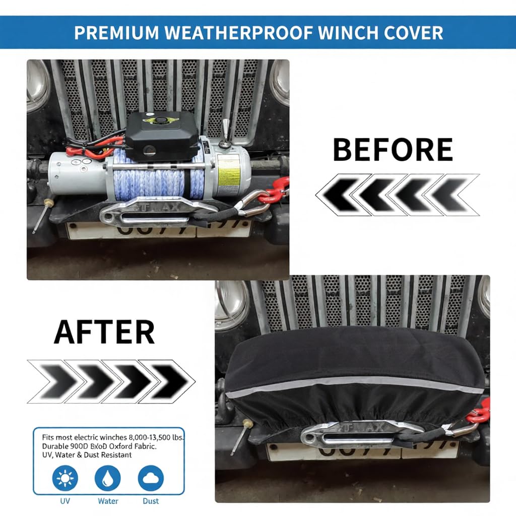 YTDYQFLZH winch cover fitting 8000-13500lb winches precisely