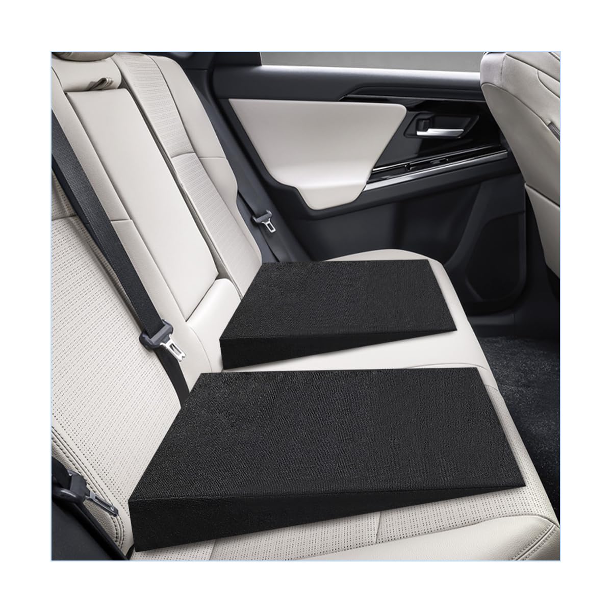 YTFRL auto seat wedge cushion front view demonstrates ergonomic support for long drives.