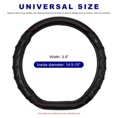 YTFRL steering wheel cover showing breathable mesh for comfortable driving