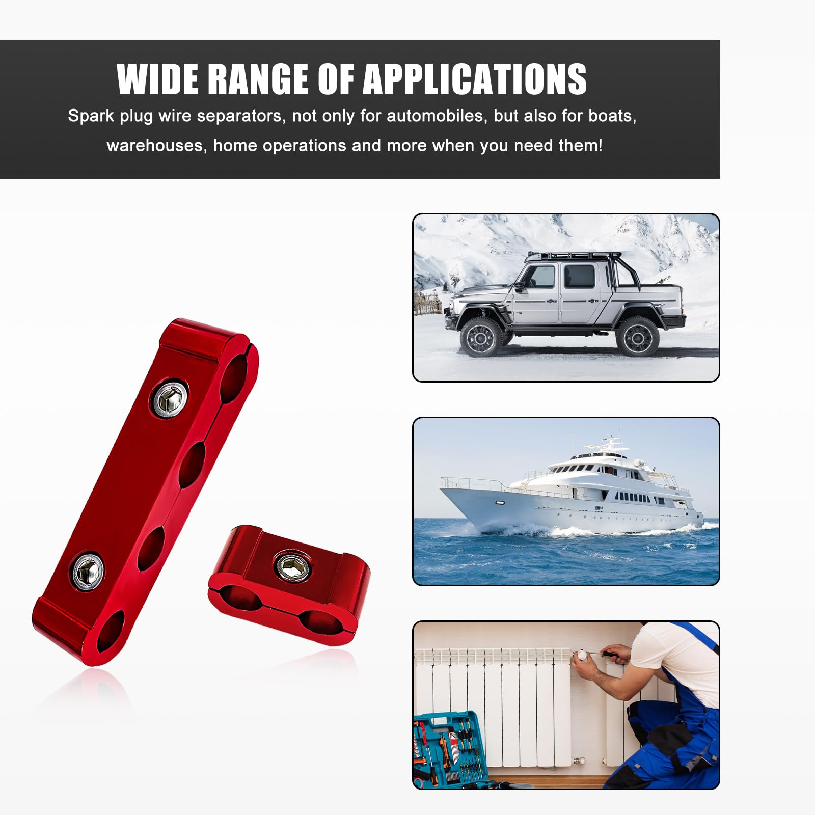 YTFRL spark plug wire separator organized engine harness reduces vibrations during drive.