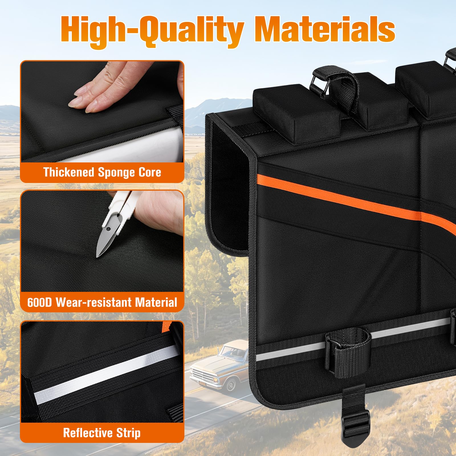 Ytonet tailgate bike pad 900D material demonstrates durability
