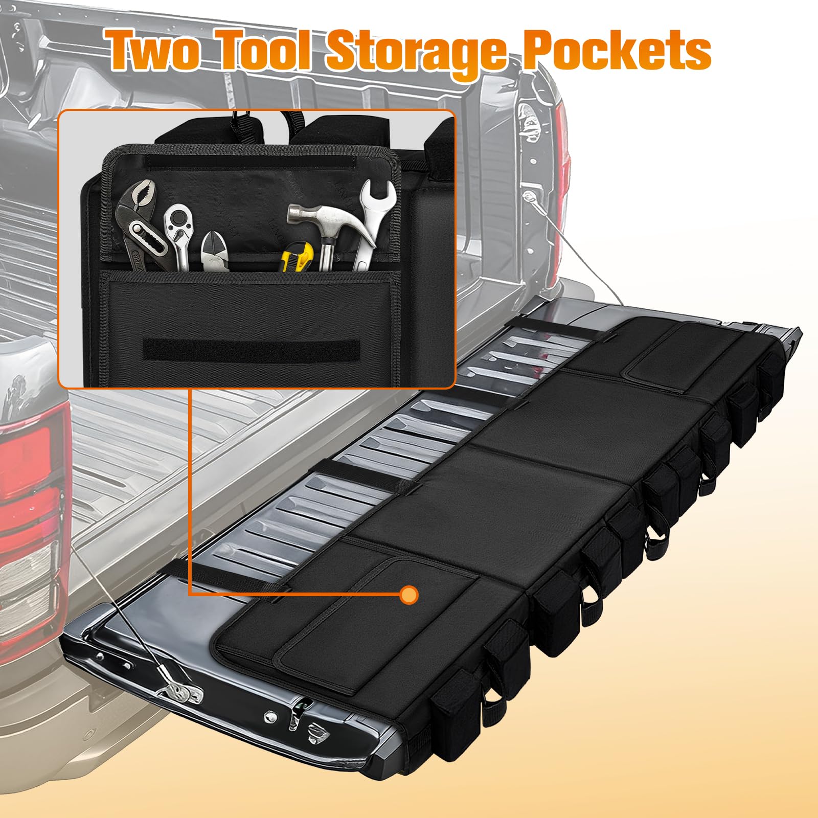Ytonet tailgate bike pad window flap enables camera access