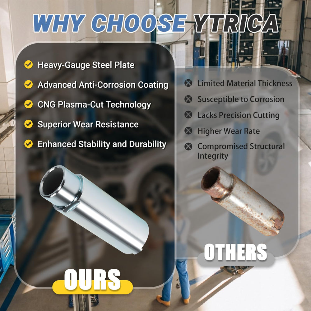 Ytrica 12,000-lb rated capacity for heavy-duty vehicle lifting.