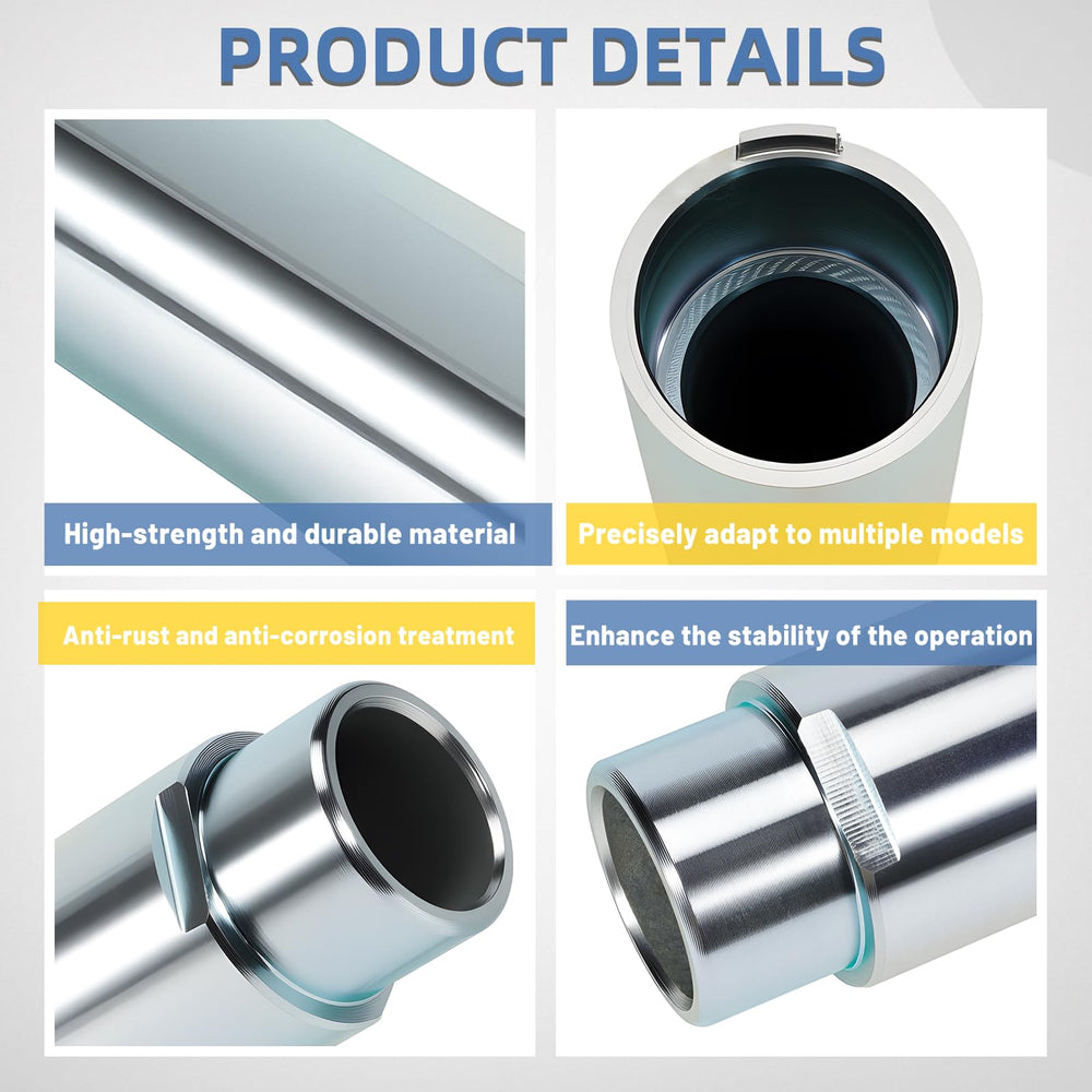 Ytrica anti-corrosion sandblasted finish on steel adapters.