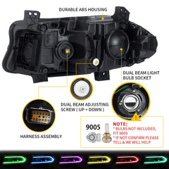 YUANZHENG VLAND headlights close-up beam pattern for safer night driving