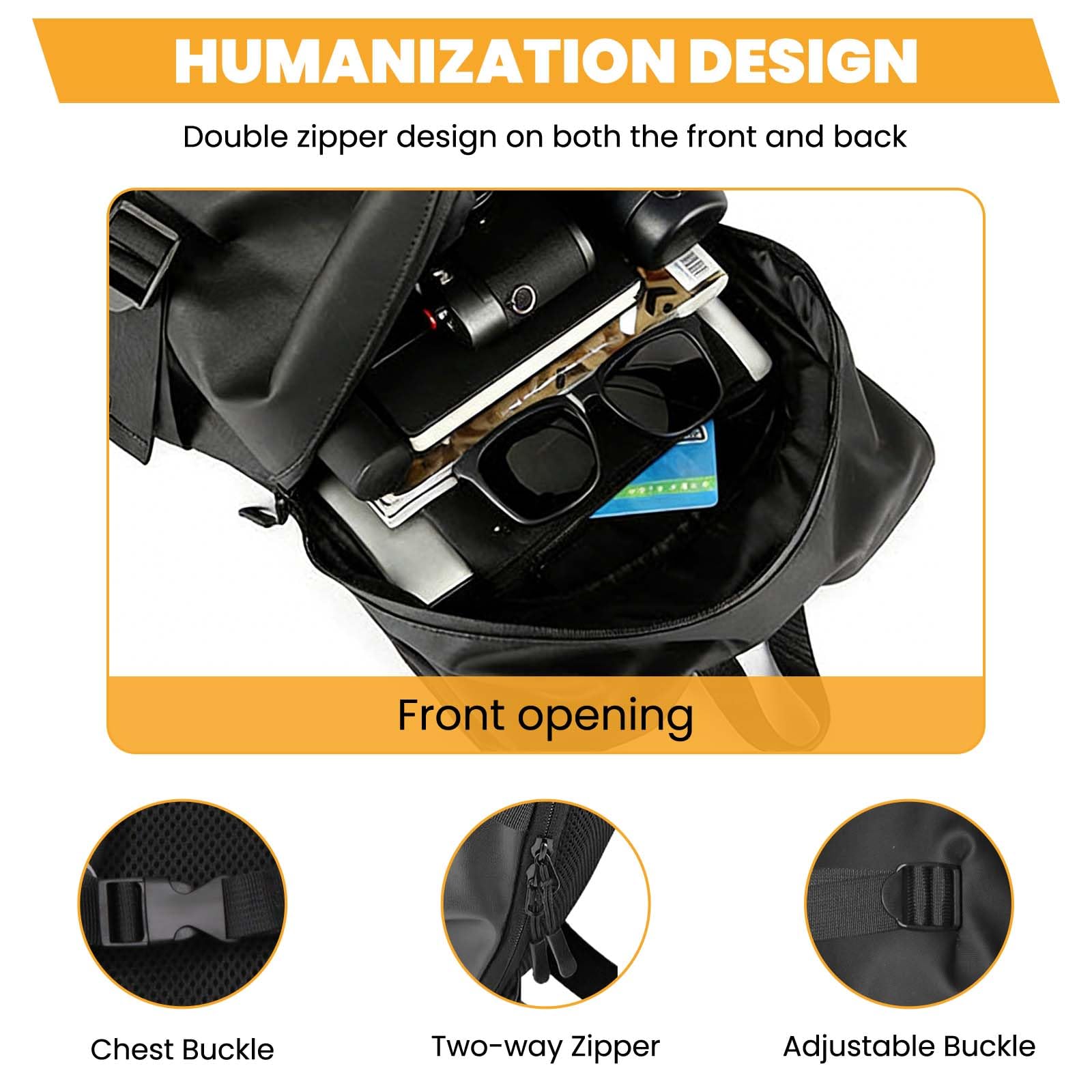 yucenbra multiple compartments organize laptop clothes and accessories