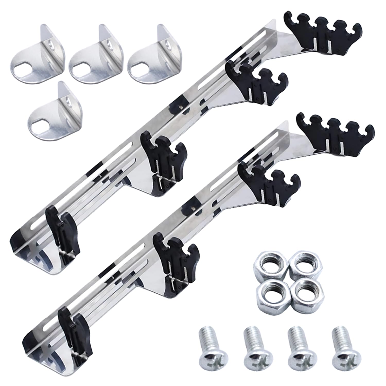 YUCHENSHLP chrome linear spark plug wire divider loom organizes wiring and adds shine.
