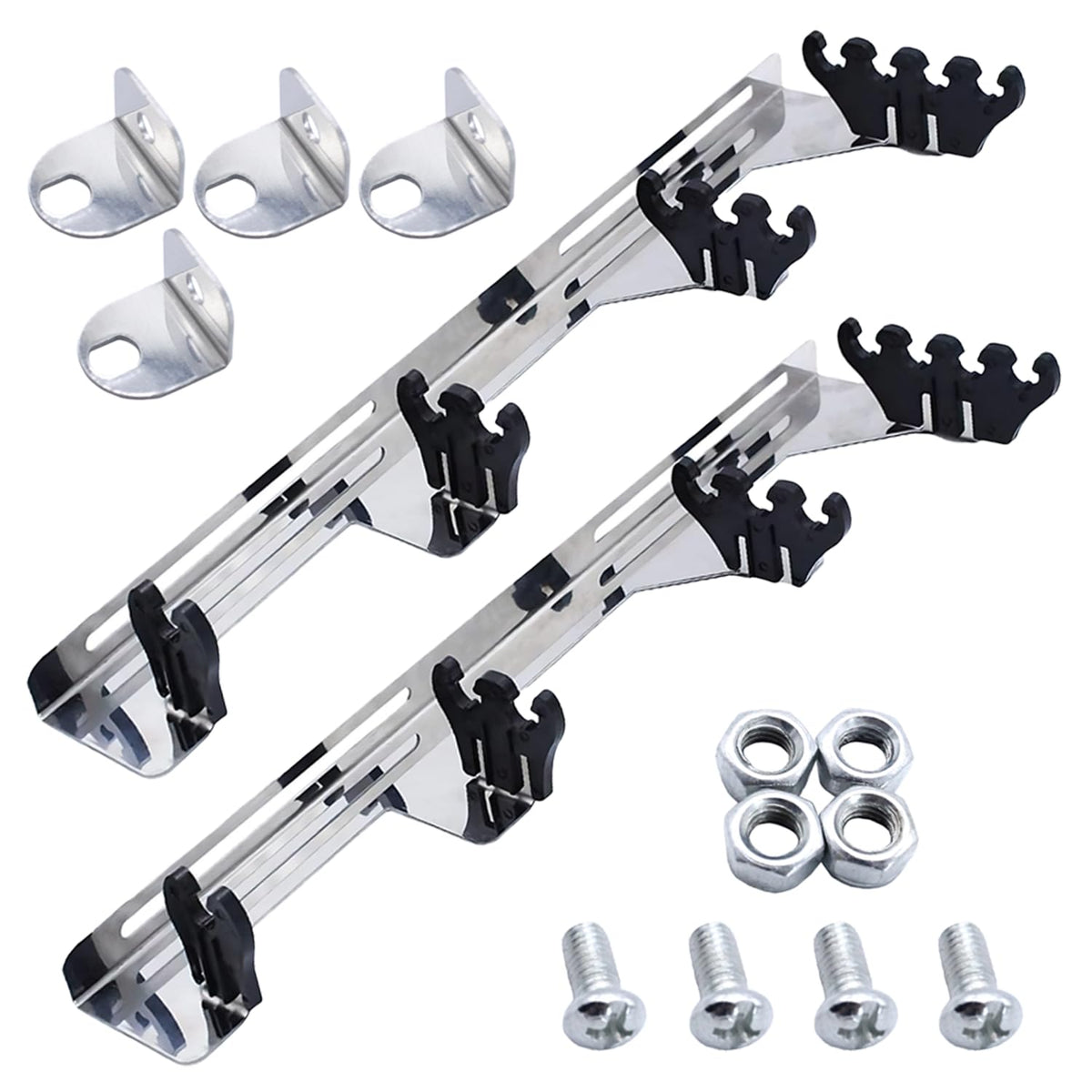 YUCHENSHLP chrome linear spark plug wire divider loom organizes wiring and adds shine.