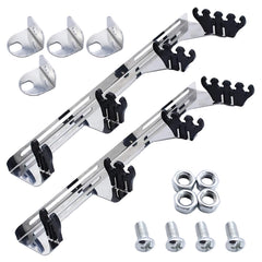 YUCHENSHLP chrome linear spark plug wire divider loom organizes wiring and adds shine.