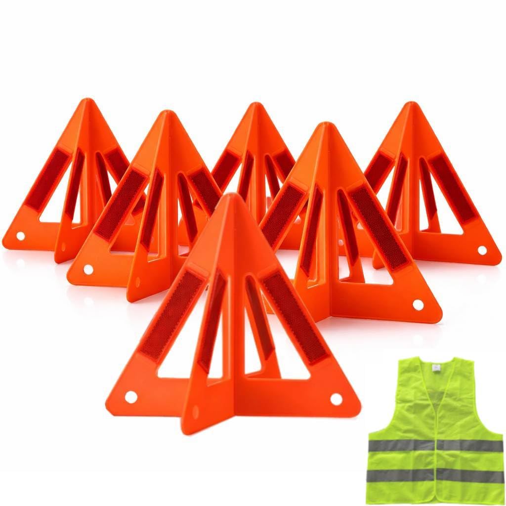 Yudaxsafe safety triangles modular two-piece assembly for quick deployment.