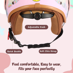 YUDJYQM Kids helmet with HD visor for clear days and sunny rides.
