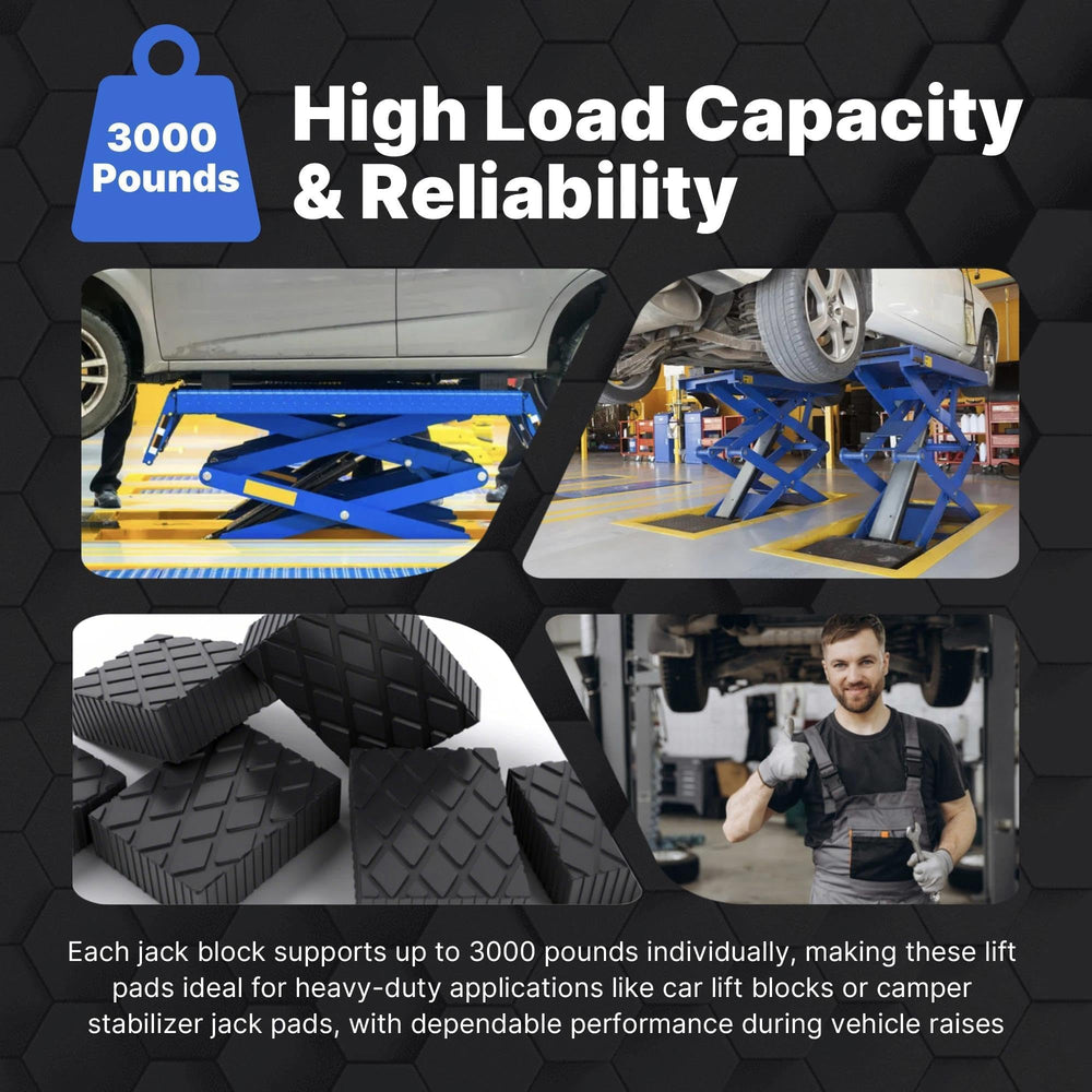 Yudylg lift block pad low-rise-compatibility fits various floor jacks for versatile use.