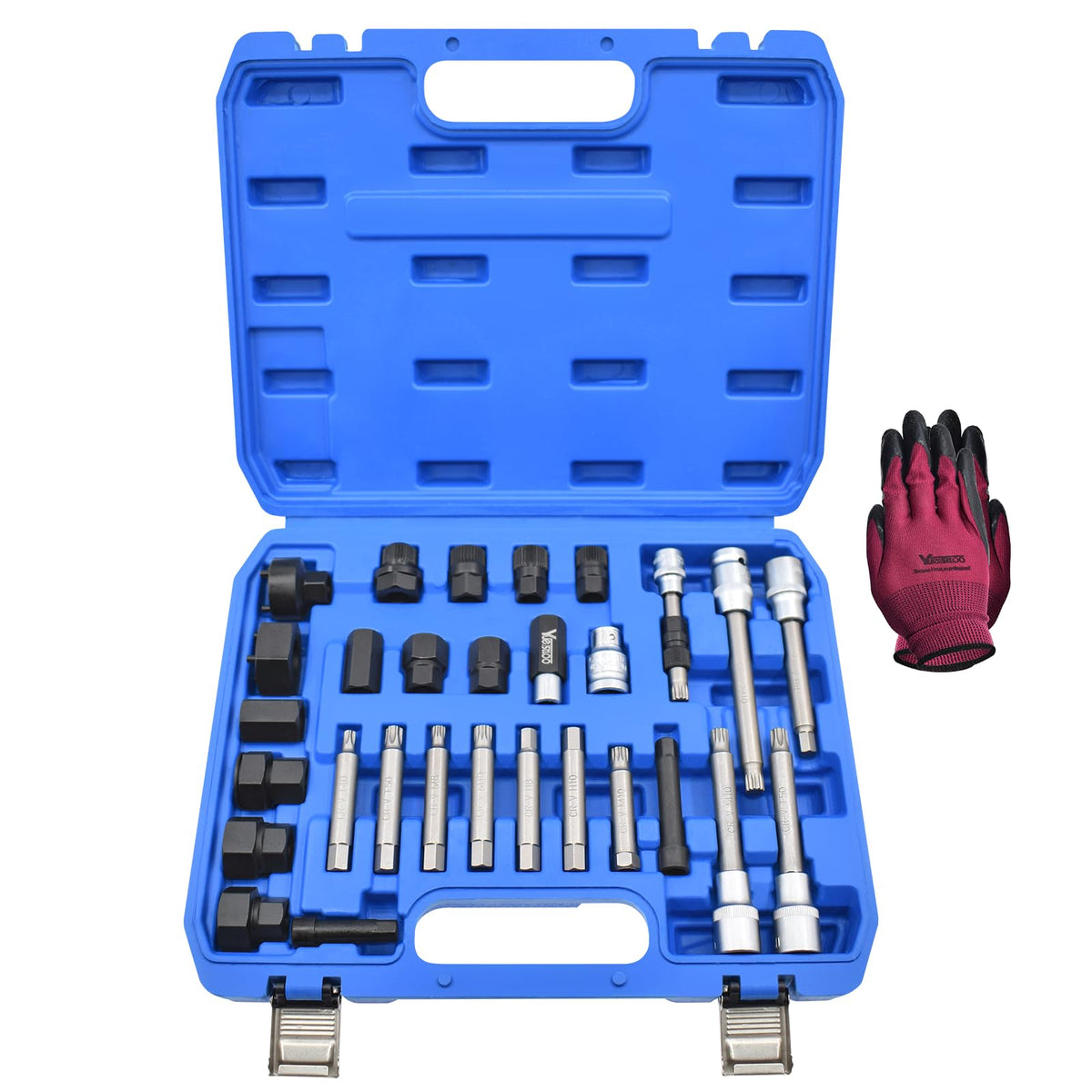 Yuesstloo 30pc Alternator Pulley Kit Case offers complete versatility for many vehicle models.