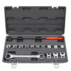 Yuesstloo extension bar 14-inch extends reach for belt work in tight engine bays.