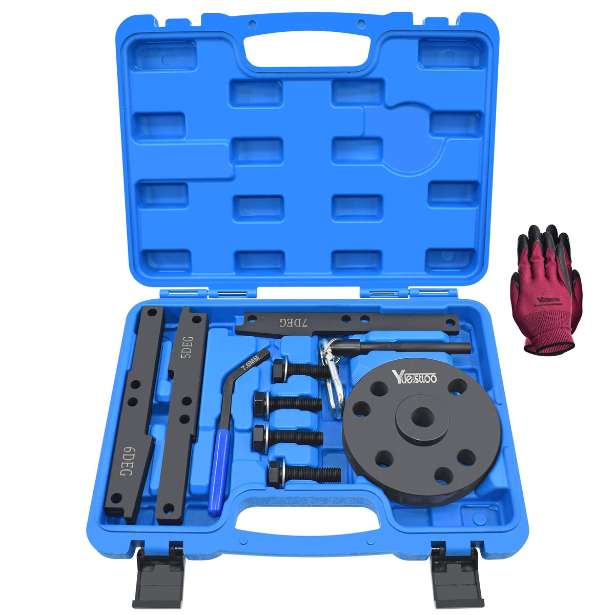 Yuesstloo cam timing tool kit assembly for Cummins engines improves timing setup precision.