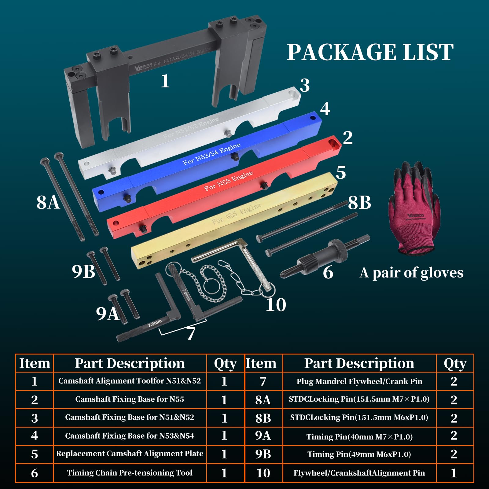 Yuesstloo camshaft alignment base supporting stable installation