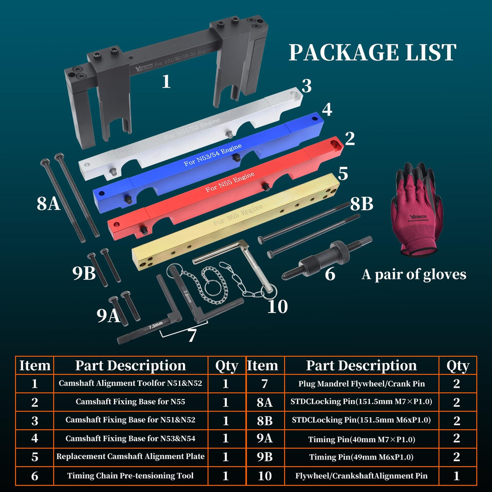 Yuesstloo camshaft alignment base supporting stable installation