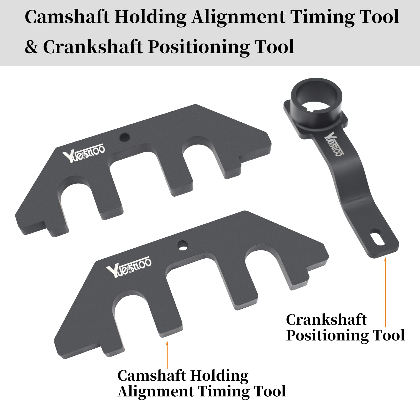 Yuesstloo camshaft holding tool positioned for accurate timing setup