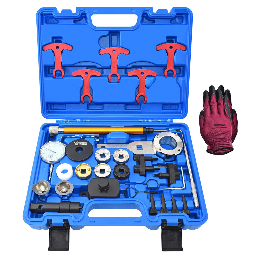 Yuesstloo camshaft timing tool kit in carry case for organized engine timing work.