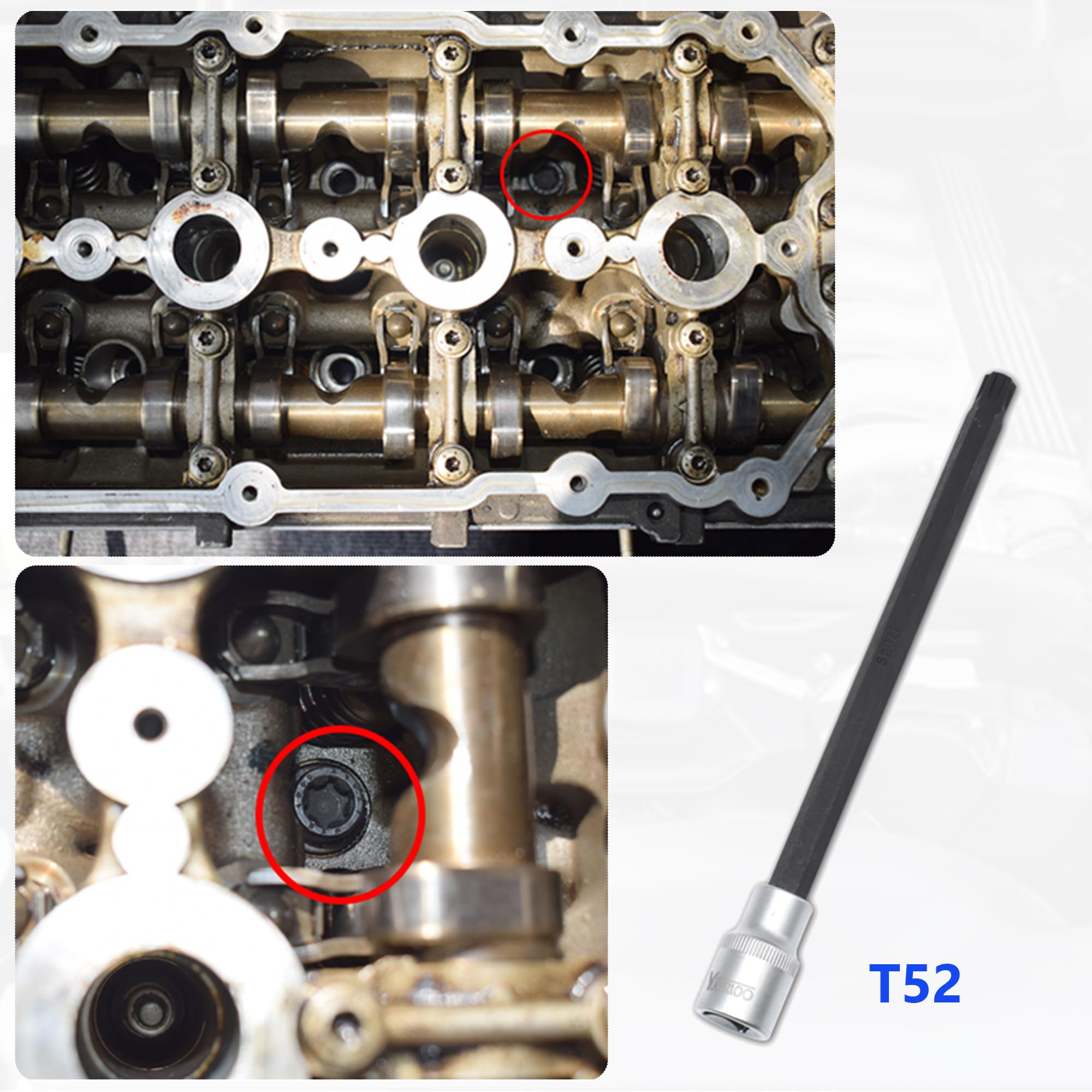 Yuesstloo chain tensioner retainer for streamlined timing work