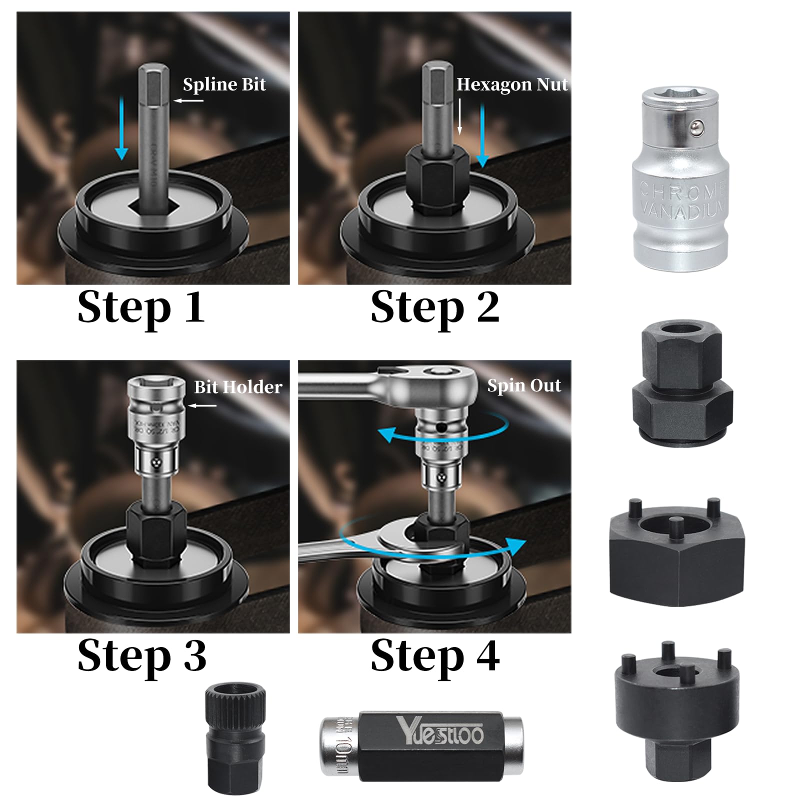 Yuesstloo Complete Tool Kit Storage demonstrates a neat, mobile workspace.
