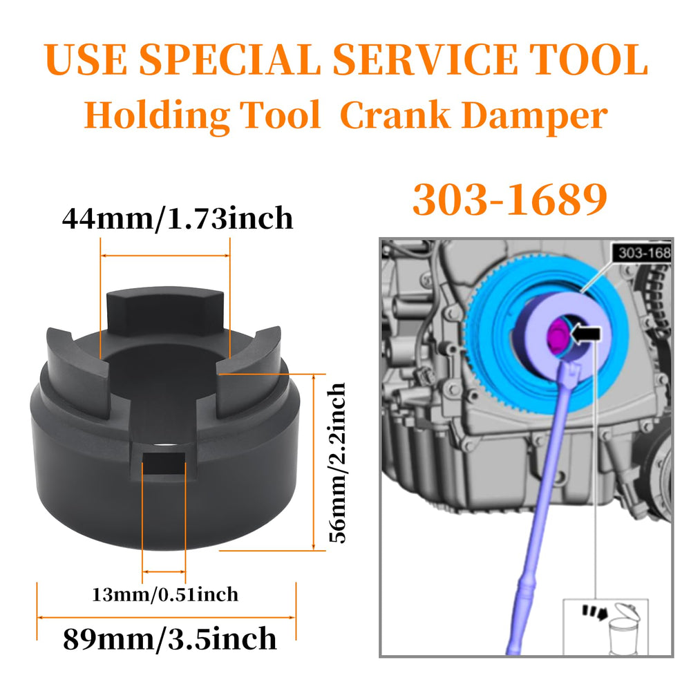Yuesstloo crankshaft damper holder secures the damper during timing work
