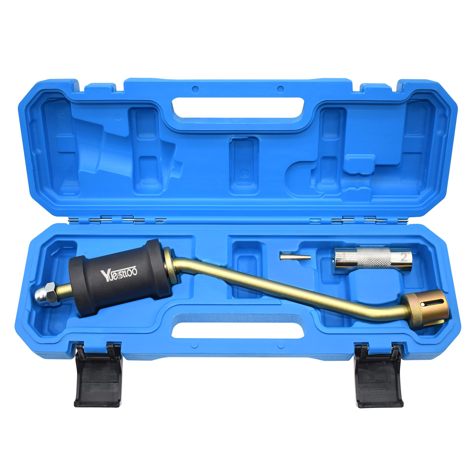 Yuesstloo fuel injector puller in use for smooth removal of a stubborn injector