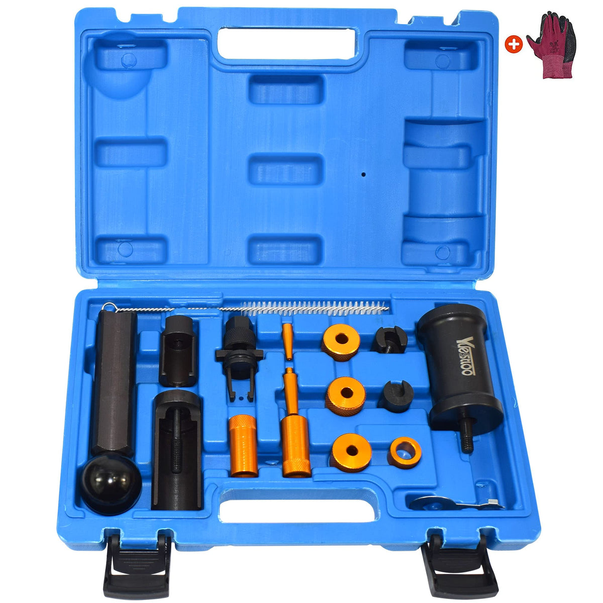 Yuesstloo fuel injector removal kit case for organized engine maintenance.