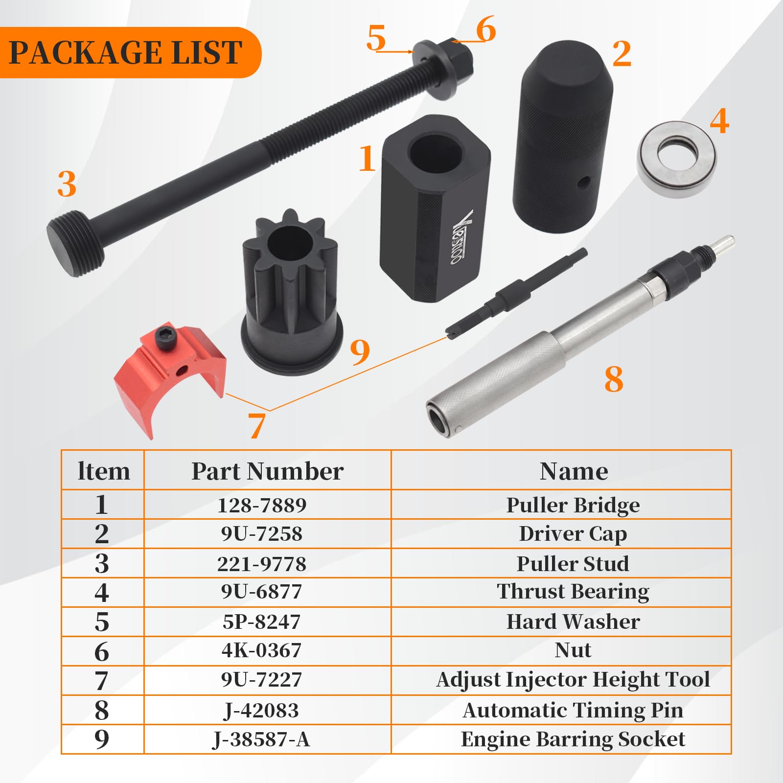 Yuesstloo puller stud aiding safe removal and installation during service