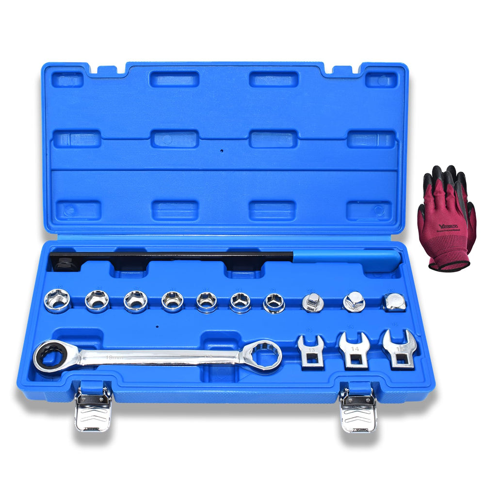 Yuesstloo serpentine belt tool set with ratcheting wrench for easy belt removal