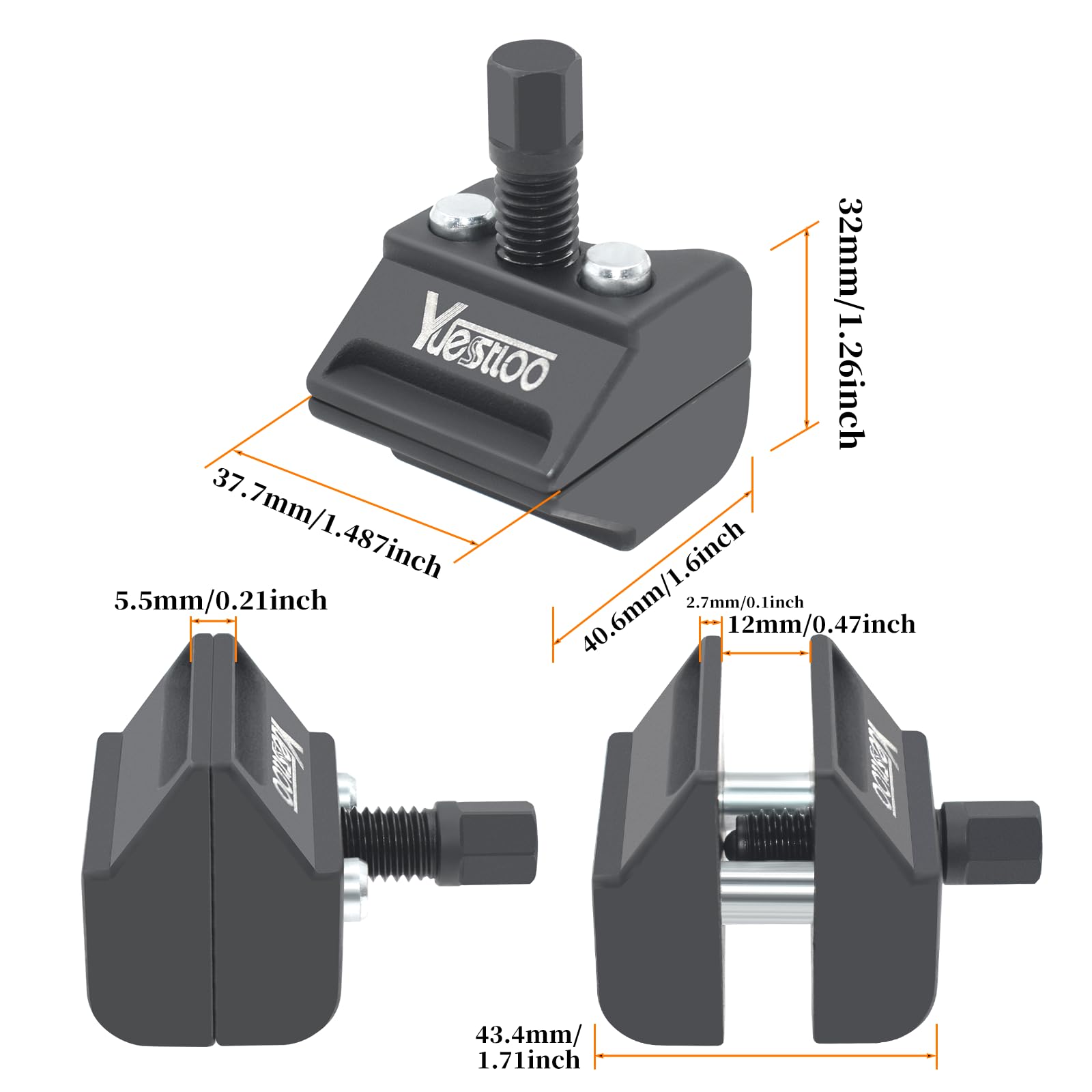 Yuesstloo 5-15mm opening demonstrates adjustable capacity.