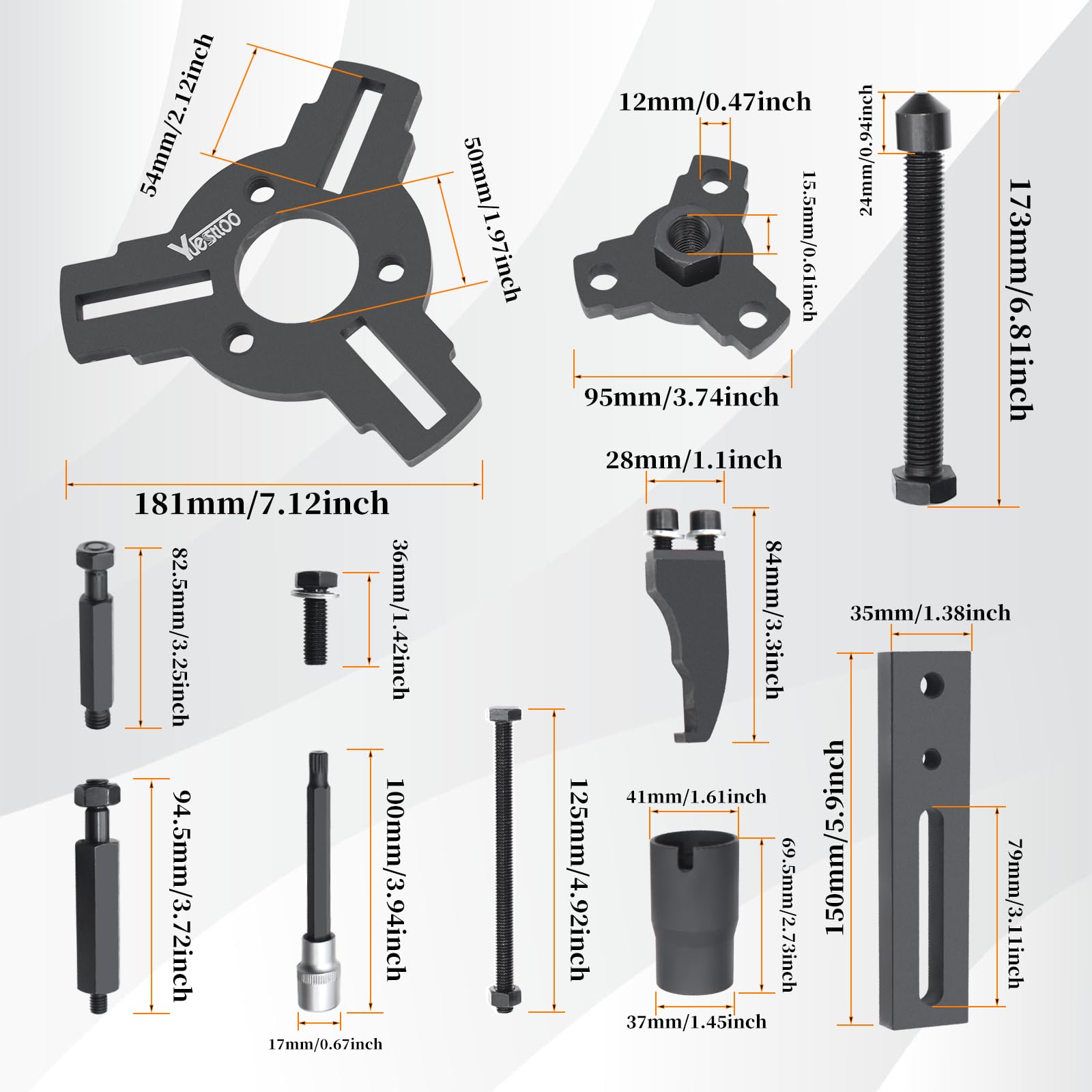 Yuesstloo three-claw assembly aids reinstall and removal