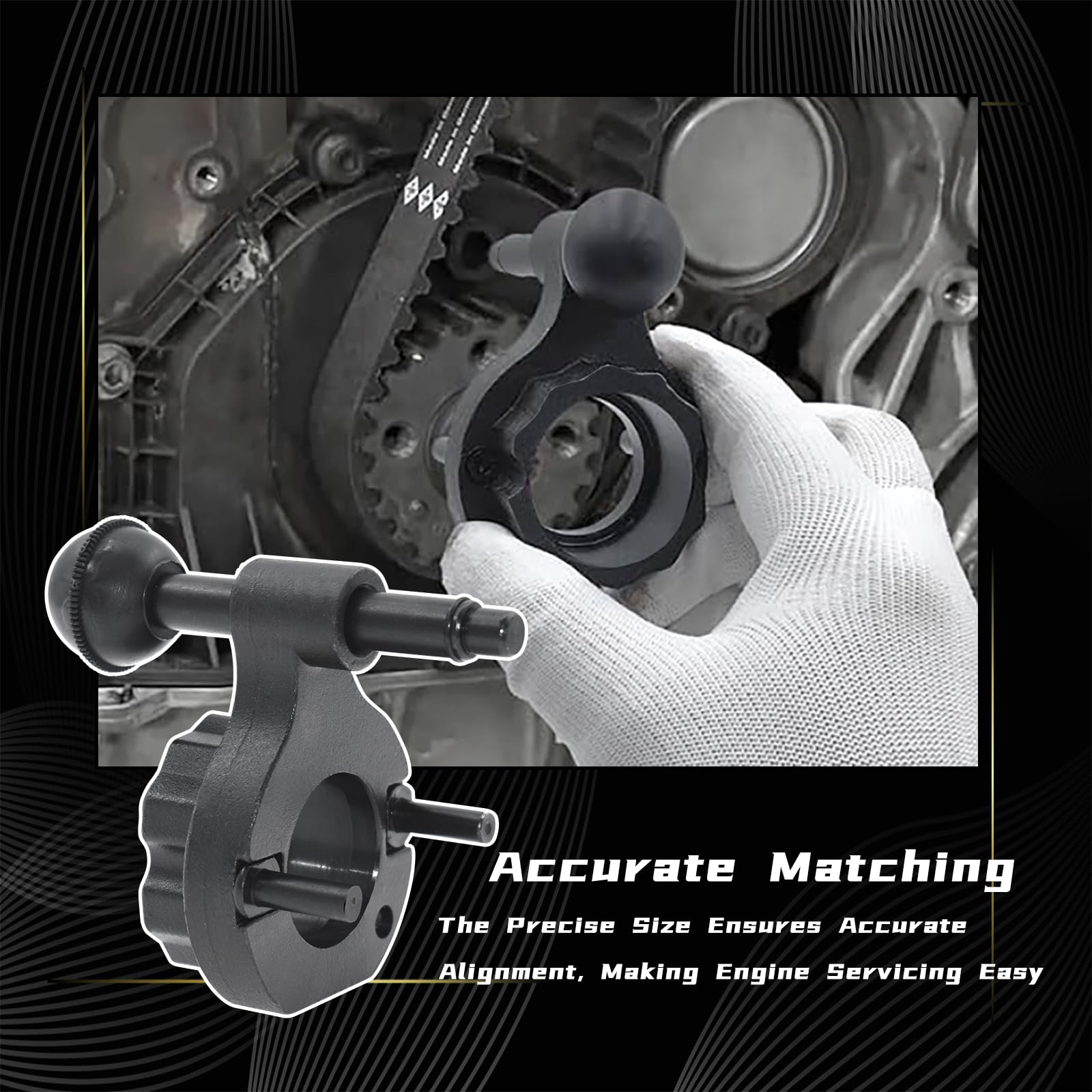 Tools in protective case ready for on-the-go diesel timing tasks.