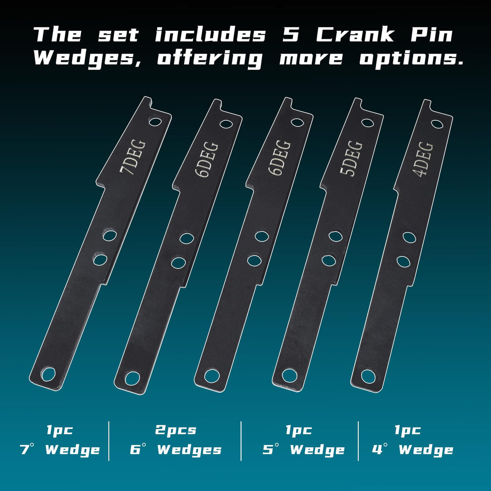 Yuesstloo wedge set 4 to 7 degrees for multi cam timing on Cummins engines.