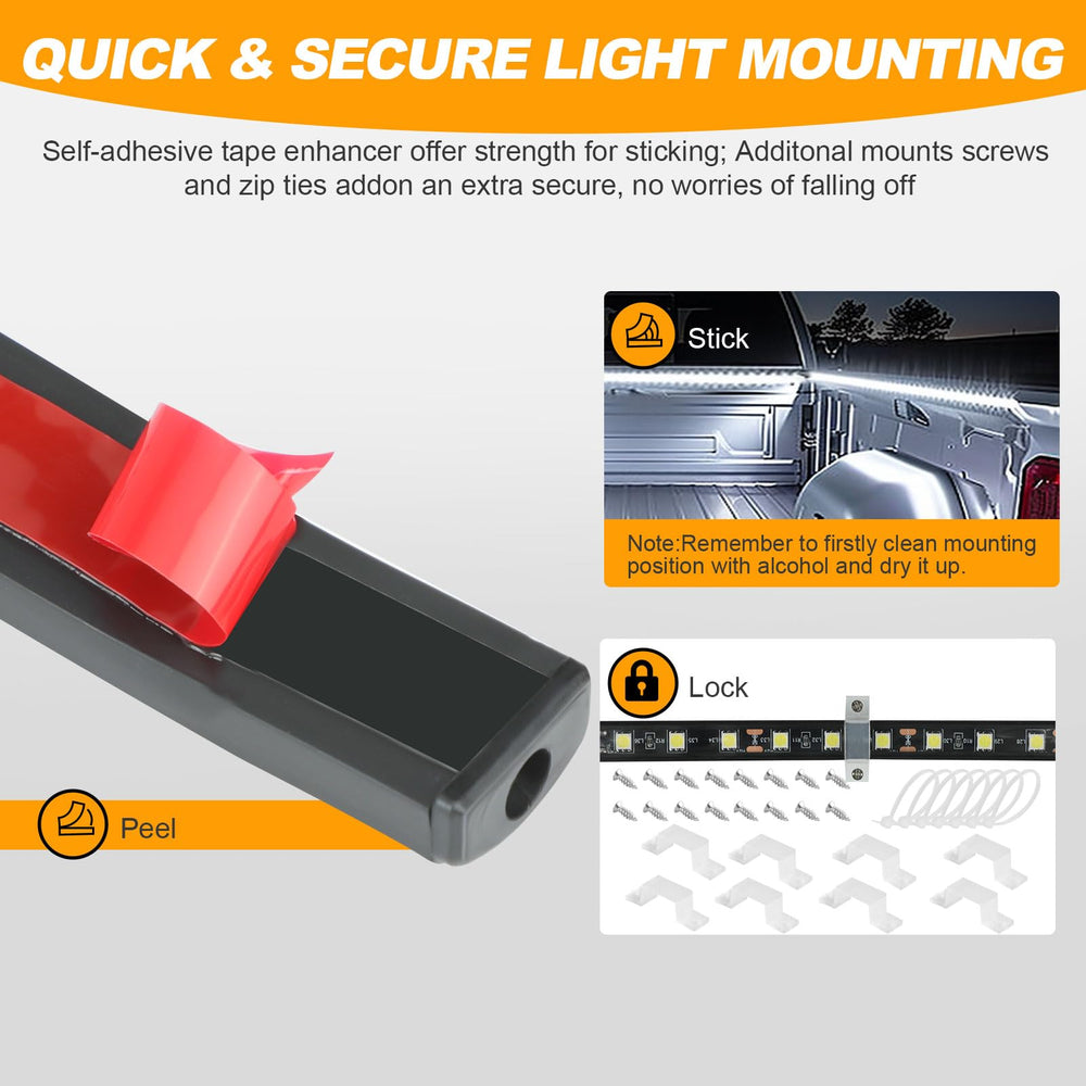 YUGUANG peel-and-stick installation helps you mount quickly even on curved surfaces.