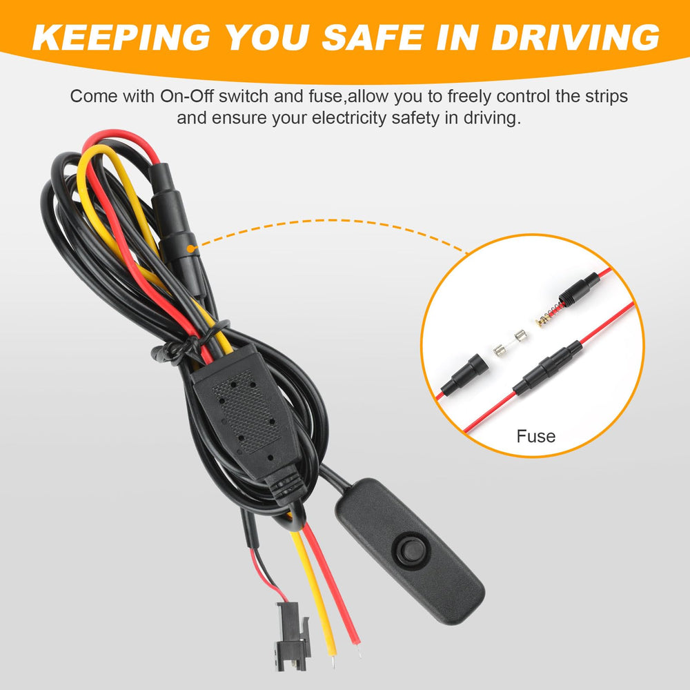 YUGUANG durable light strip with mounting hardware stays secure through rain and road vibrations.