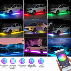 YUGUANG underglow app control demonstrates wireless mood lighting with easy range control.