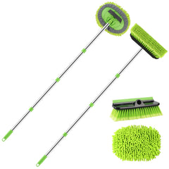 YUJOIBAN 2-pack car wash brush long handle reaches high surfaces easily